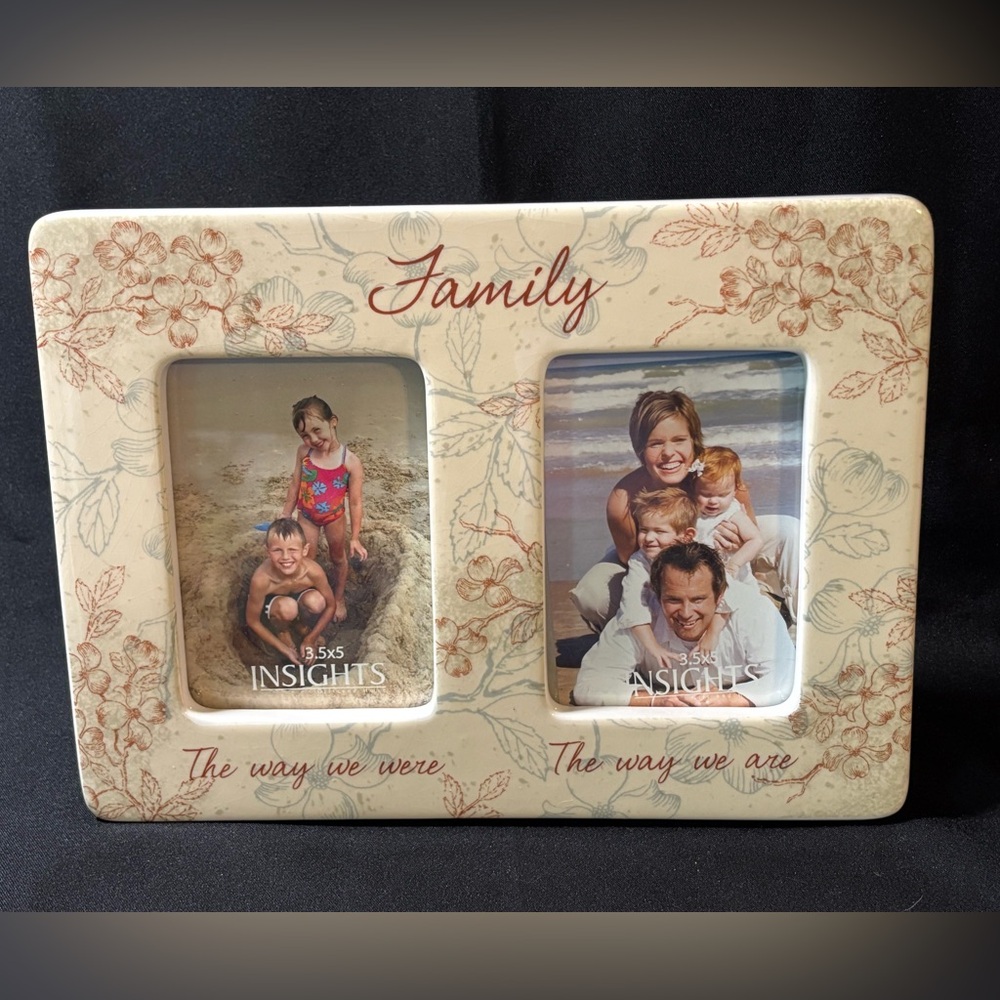 Insight Cream and Brown Picture Frame Accents Family ‘Then & Now’